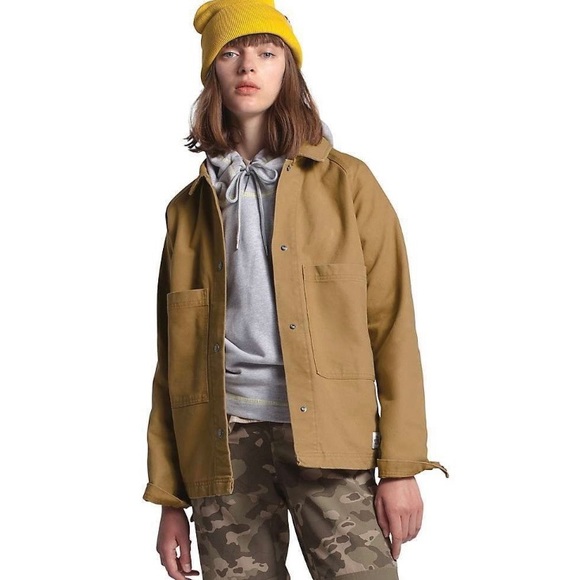 NWT The North Face Berkeley Utility Jacket British Khaki Relaxed Fit Fall - Picture 1 of 11